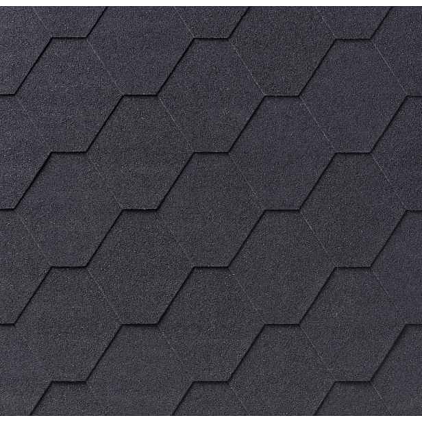 Šindel asfaltový IKO 2.0 Superglass Hex 01 Černá 3,0 m2