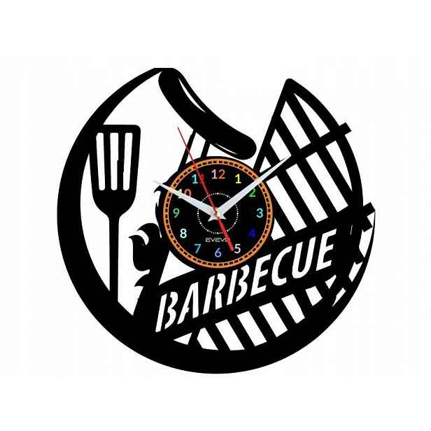 Barbecue Dárek Originální dekorace do domu Hodiny z vinylové desky