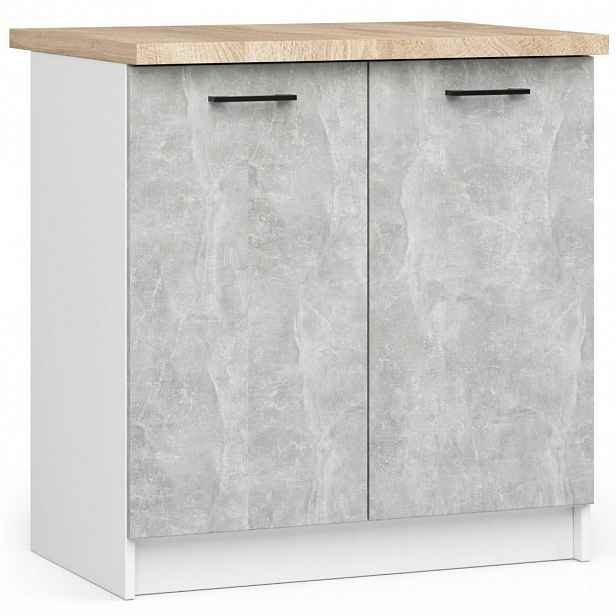 RAUMHIRSCH FURNITURE SKŘÍŇKA bílá, betonová 85/80/46