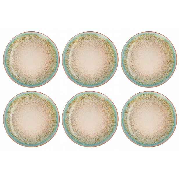 Lubiana Sada 6 mělkých porcelánových jídelních talířů 27 cm 9017