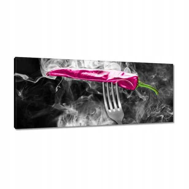 Obrazy 100x40 Růžová paprika v kouři