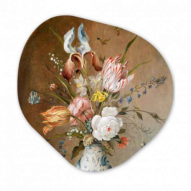 MuchoWow NÁSTĚNNÝ OBRAZ Květinové zátiší - Balthasar van der Ast - Malba 90x90 cm