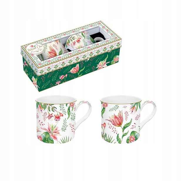 Porcelánové Hrnky Botanic Chic Zahrada S Květinami Komplet Hrnek x 2 ks