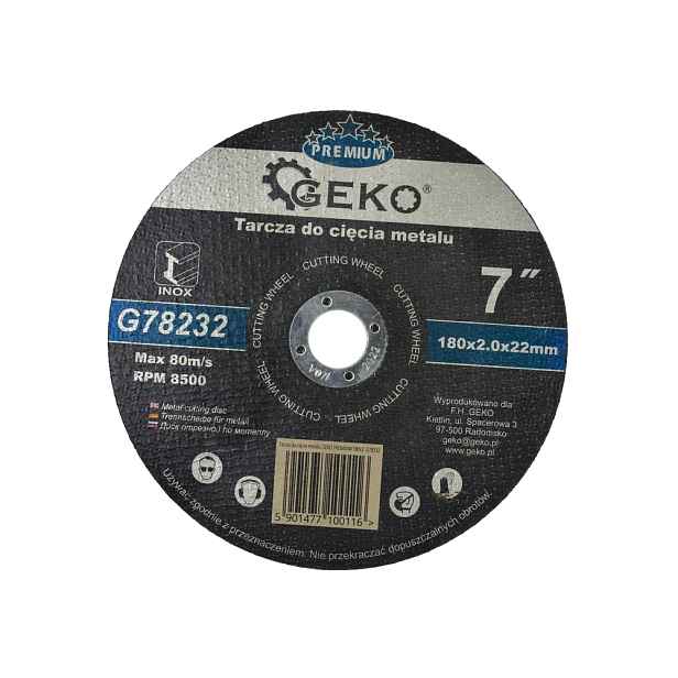 Řezací kotouč na kov Geko Premium 180x2 Inox