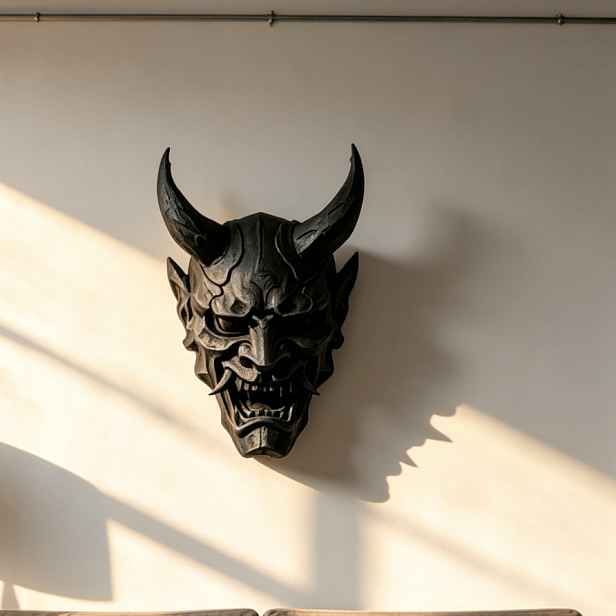 TEMU 3D tištěný personalizovaný háček na zeď s ďábelskou maskou (lepidlo není součástí balení) - věšák na klíče a háček, nástěnný organizér na klíče,