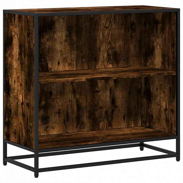 vidaXL Knihovna kouřový dub 80,5x35x76 cm kompozitní dřevo