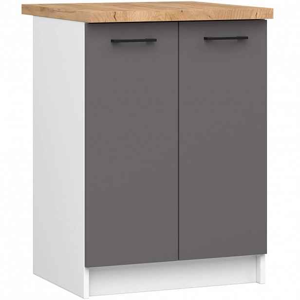 Dolní kuchyňská skříňka 60 cm VERMINA - bílá / šedá