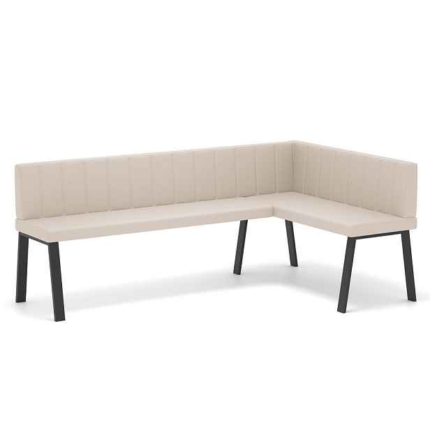Idohome ROHOVÁ LAVICE MONO Y pravá ekokůže prošívaná, 128/168 cm, béžová