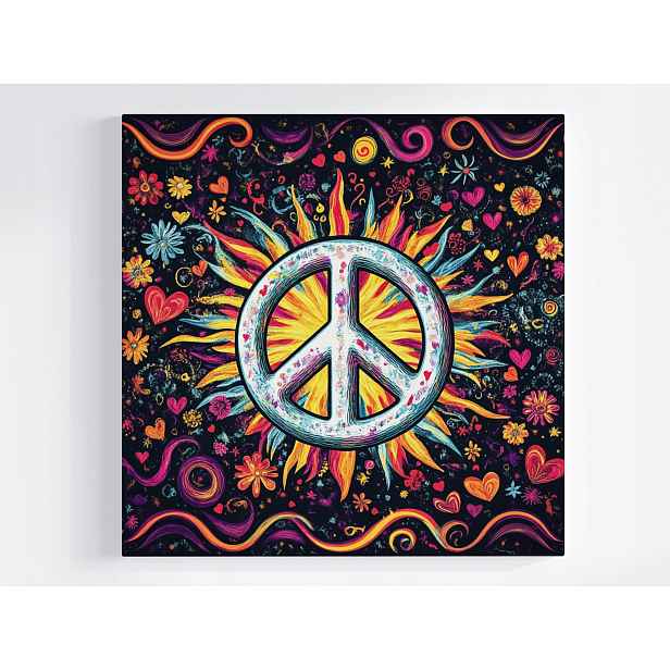 Obraz Na Plátně Canvas Graffiti Street Art Pacifka Pokoj Přátelství 50x50