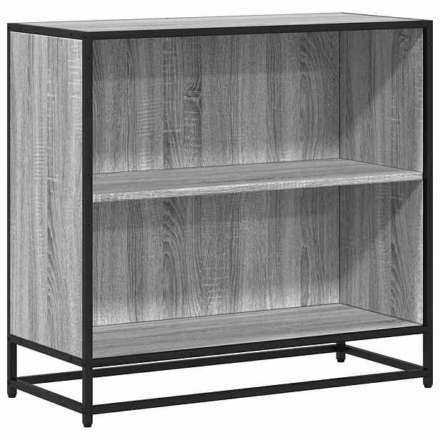 vidaXL Knihovna šedá sonoma 80,5x35x76 cm kompozitní dřevo