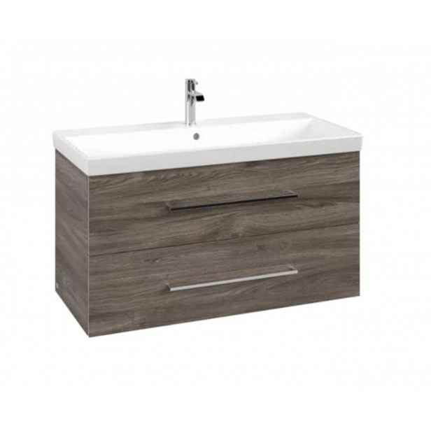Villeroy & Boch Avento - Umyvadlová skříňka, 98x51x45 cm, 2 zásuvky, Stone Oak A89200RK