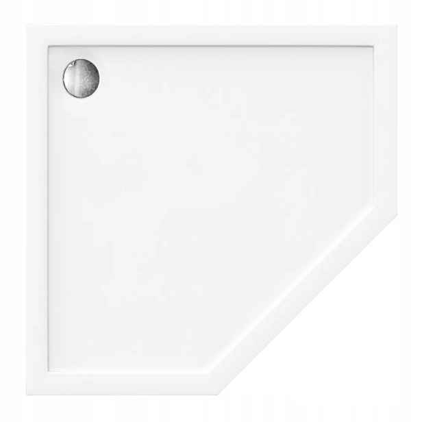 Sprchová Vanička Nízká Rohová 80x80 cm Bílá 6 cm Rea Diamond White Akrylová slim