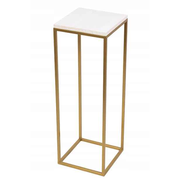 Držák Na Květináč Kovový Stojan Na Květiny Zlatý 70 CM Loft Polský