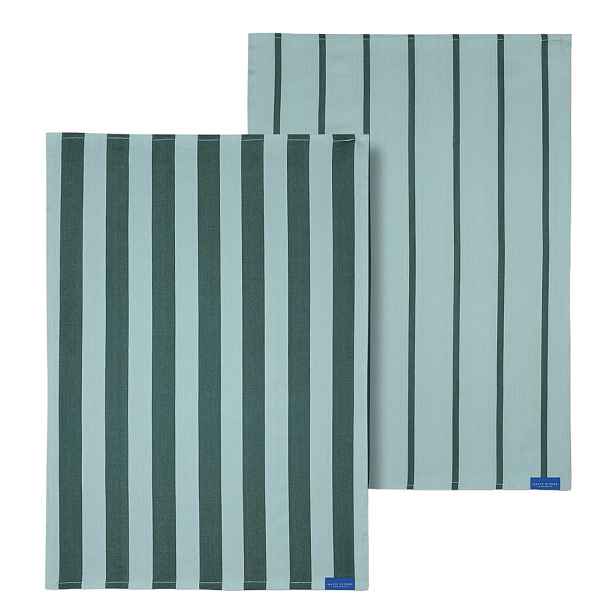Bavlněné utěrky v sadě 2 ks 50x70 cm Stripes – Mette Ditmer Denmark