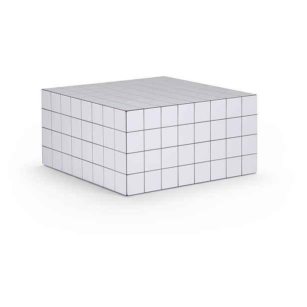 Bílý konferenční stolek 80x80 cm Mosaico – Marckeric