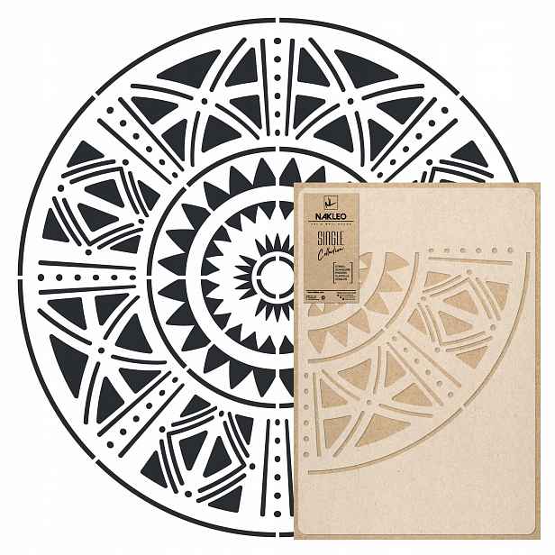 Malířská šablona Mandala XL průměr 110 cm pro omítky Opakovaně Použitelný Omítka Beton