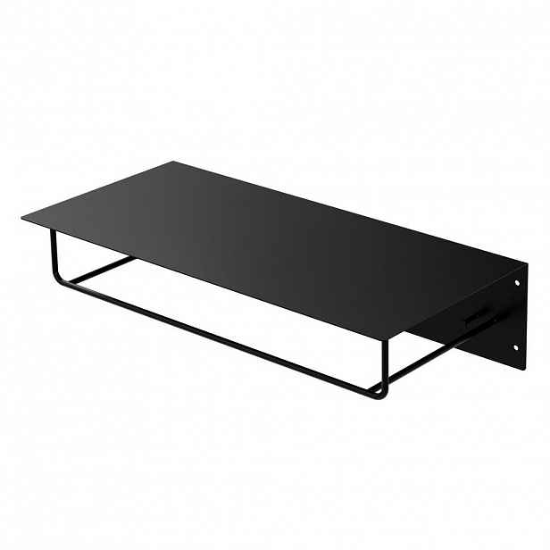 ML-DESIGN NÁSTĚNNÁ VĚŠÁK 60x30x15 cm černý z kovu