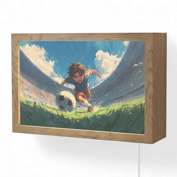 OnlyWow NÁSTĚNNÁ LAMPA Stadion - Fotbalista - Míč 30x20 cm
