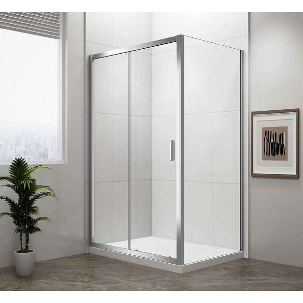 Polysan Easy Line - Sprchový kout 110x80 cm, hliník/čiré sklo EL1115EL3215