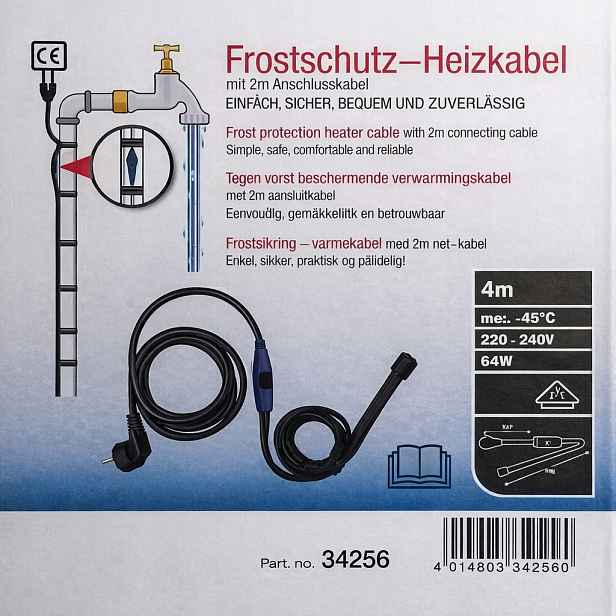Topný kabel 4 m s termostatem H