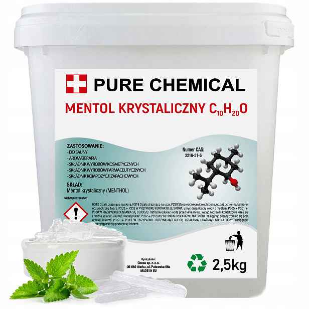 Krystalický Mentol Do Sauny Krystaly 2500 g 2,5 kg