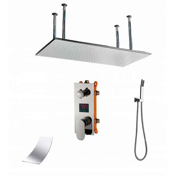 Podomítkový Set Dešťová Sprcha 80x40 Led Vodopád