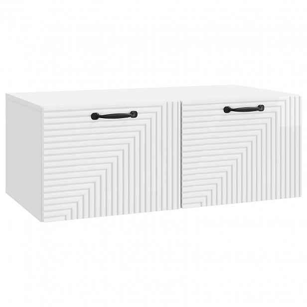 vidaXL Nástěnná TV skříň Bílá s vysokým leskem 78,5 x 41 x 30 cm