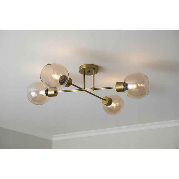Euro-Lamp Stropní Svítidlo Edi 4 Zlaté medové stínidlo 4X60W Výrobce