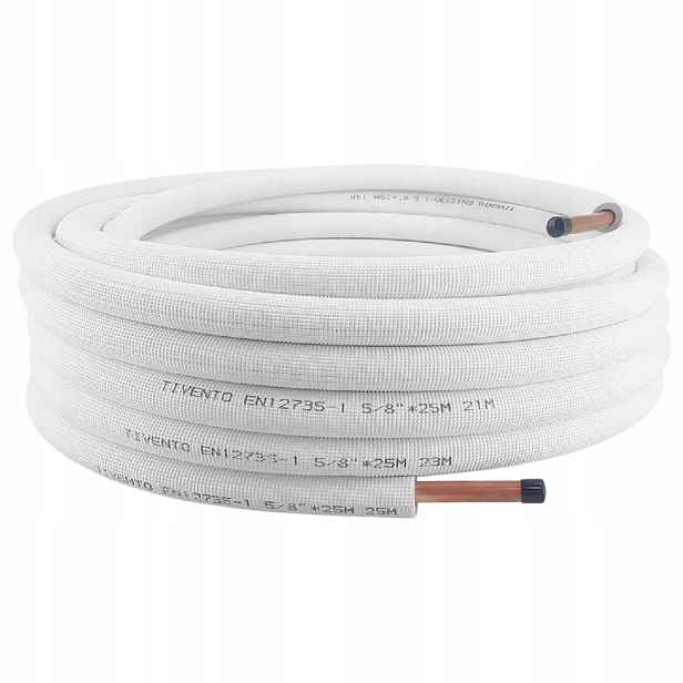 Rura miedziana w otulinie 7/8 krąg 25 m Tivento Flex