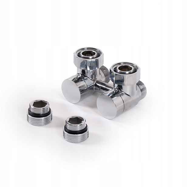 Úhlové Připojení, spodní ventil, napájení Gz 3/4" nebo Gw 1/2" Chrom Poletti