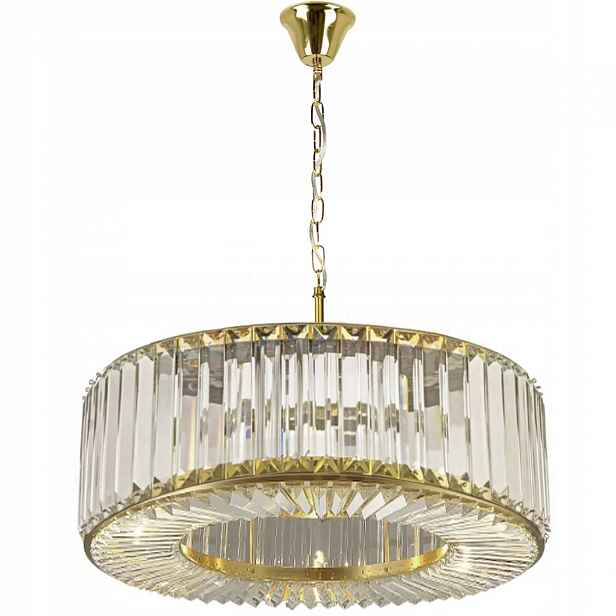 Závěsná lampa Křišťálová Zlatá Glamour Lustr E14 Toolight Gold