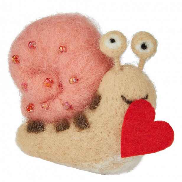 Butlers FUNKY FRIENDS Šnek 10 cm - růžová