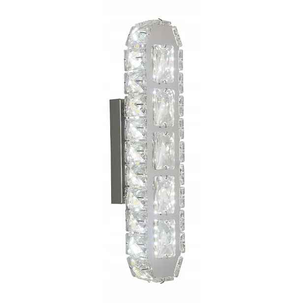 Křišťálové Led svítidlo Silver Crystal – stříbrné, 3 barvy světla, moderní