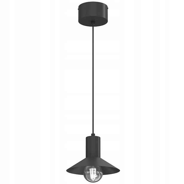 Luminex Nox závěsná lampa černá kužel 20 cm 1xE27 max 15W IP20