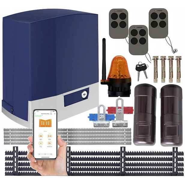 Pohon Set Pro Posuvné Brány DP1000 WiFi 3x Pilot 5x Lišta Lampa