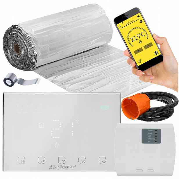 Set Vyhřívací Podložka pro topení Mission Air pod panely MAL-160W/m² 18m² WiFi