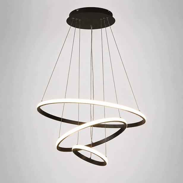 Závěsné svítidlo Černý lustr Led kruhový loft moderní 76W