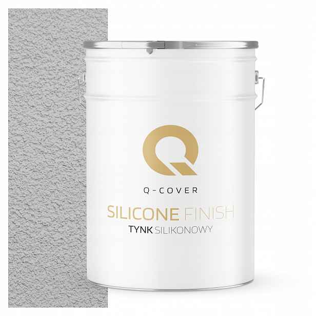 Fasádní Silikonová Omítka Šedá Světlá F262 Beránek 25KG Granulace 2.0mm