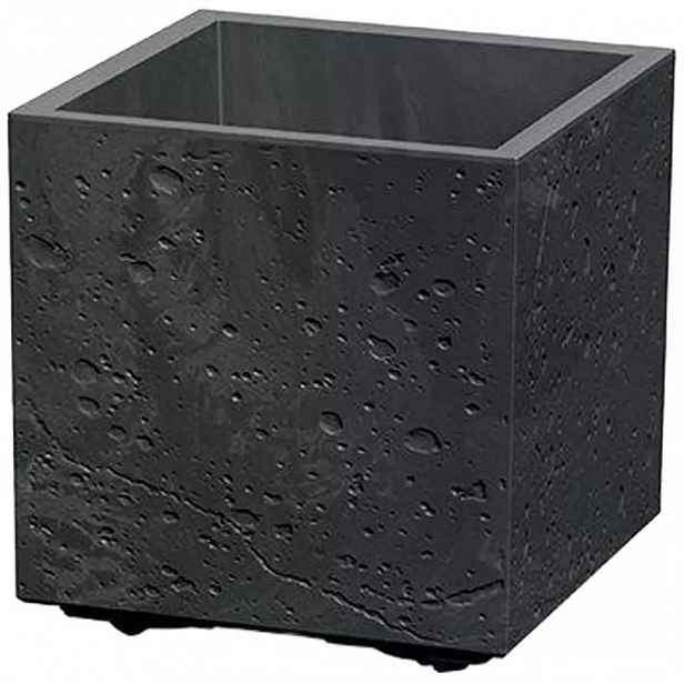 Květináč Sierra Square beton Effect 38,5 cm černý