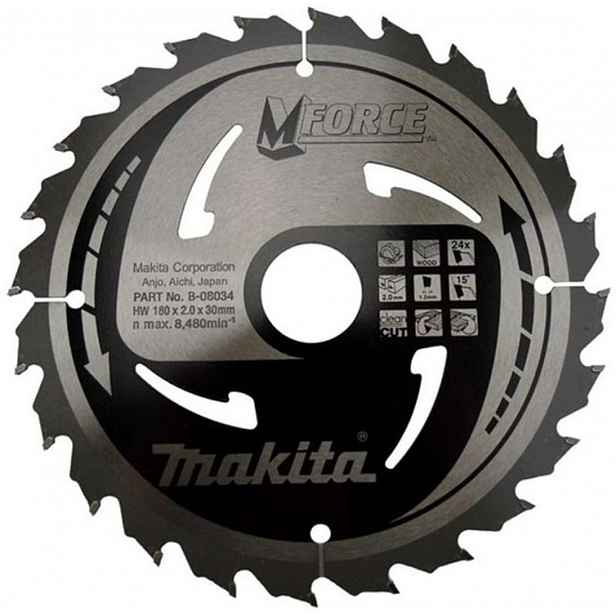 Makita - Pilový kotouč na dřevo, 180x30 mm, 24 zubů B-32029