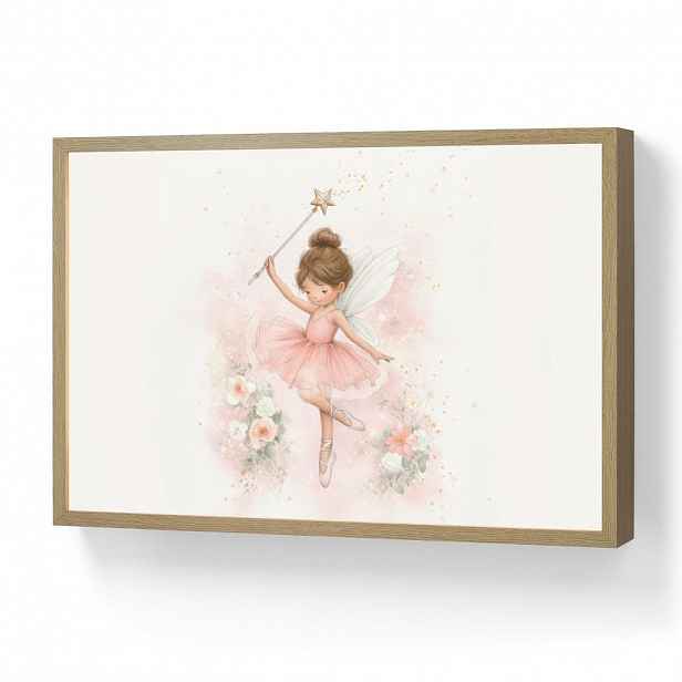 OnlyWow DOBÍJECÍ NOČNÍ LAMPIČKA Baletka - Víla - Květiny - Růžová 60x40 cm