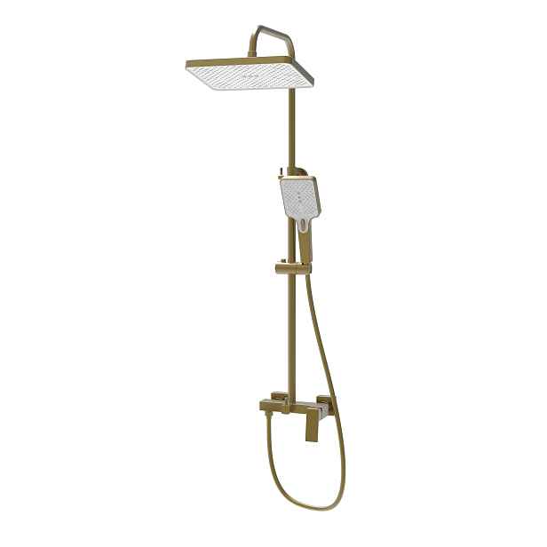 Sprchový sloup s baterií Mixxus Premium Gaudi 003J Brushed Gold, zlatá