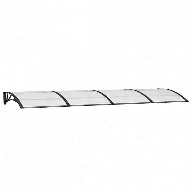 vidaXL Vchodová stříška černá 350 x 100 cm polykarbonát