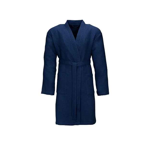 Vossen Rom Piqué – bavlněný unisex župan do sauny Modrá, XL