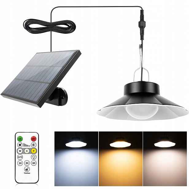 Agotd Venkovní solární lampa 6 jasů IP65 voděodolná