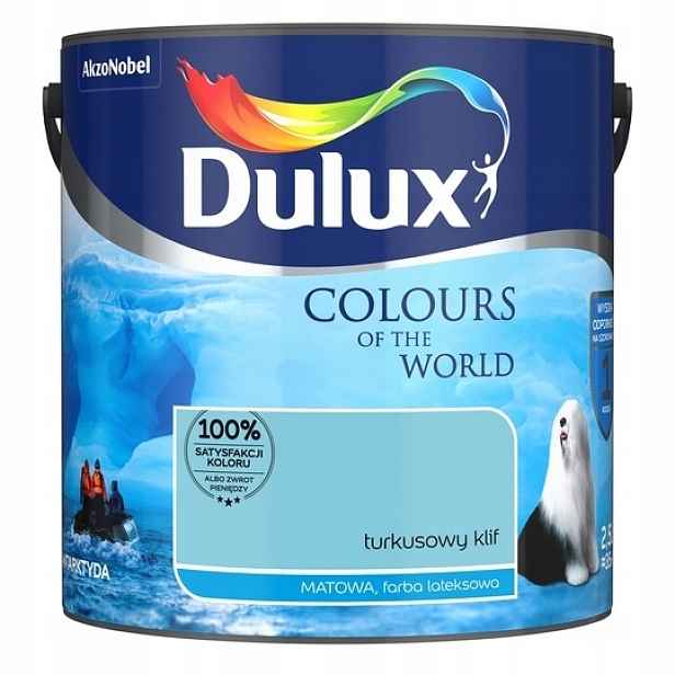 Dulux Barvy světa barva na stěnu Tyrkysová Klif mat 2,5L