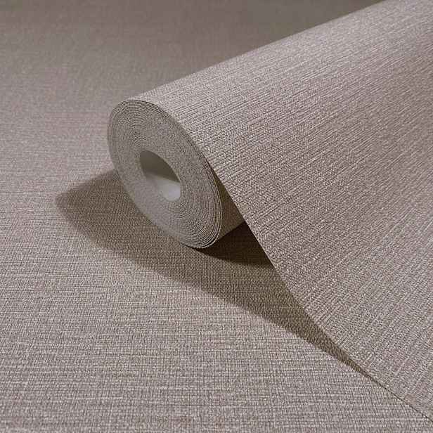 Hnědá Tapeta Do Pokoje S Vinylovou Strukturou Tkaniny 10,05 M X 106 CM