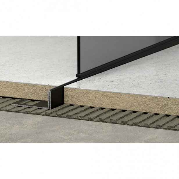 Lišta levá Havos černá, nerez komaxit, délka 150 cm, výška hrany 10 mm, SPNRZK10150LC