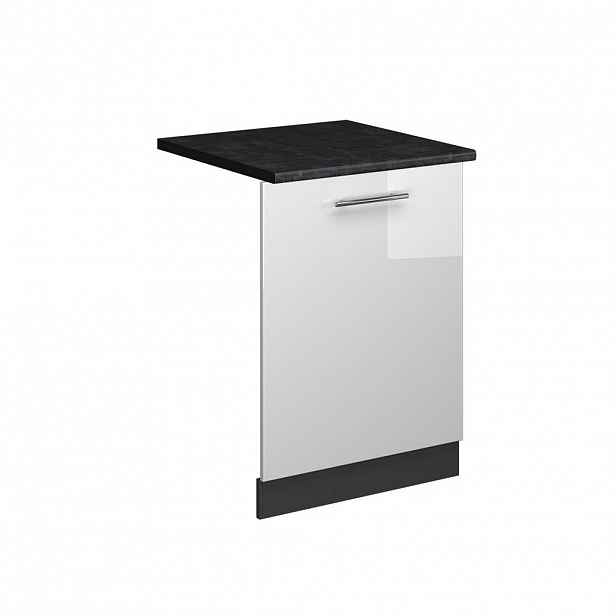 Vicco ČELNÍ PANEL MYČKY Fame-Line Bílá vysoký lesk 60 cm , PD Antracit