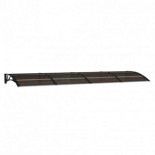 vidaXL Stříška nad dveře černá 350 x 100 cm polykarbonát